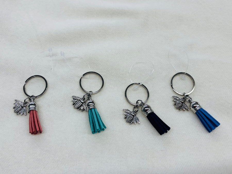 Silver Bee Charm Diffuser Keychain