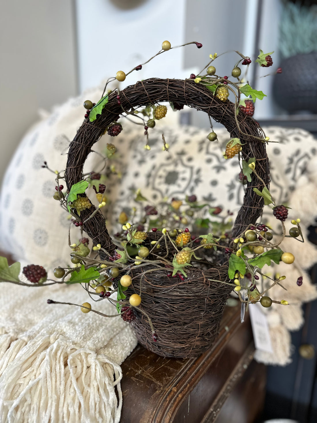 Faux Berry Basket