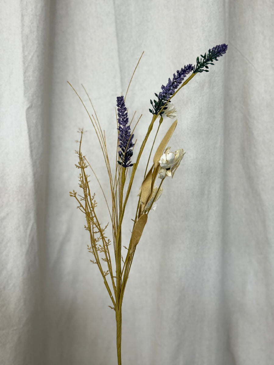 Wildflower Spray - Lavender and Cream 26"