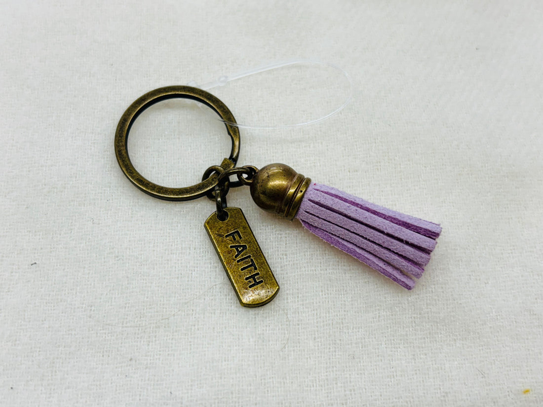 Gold Faith Charm Diffuser Keychain
