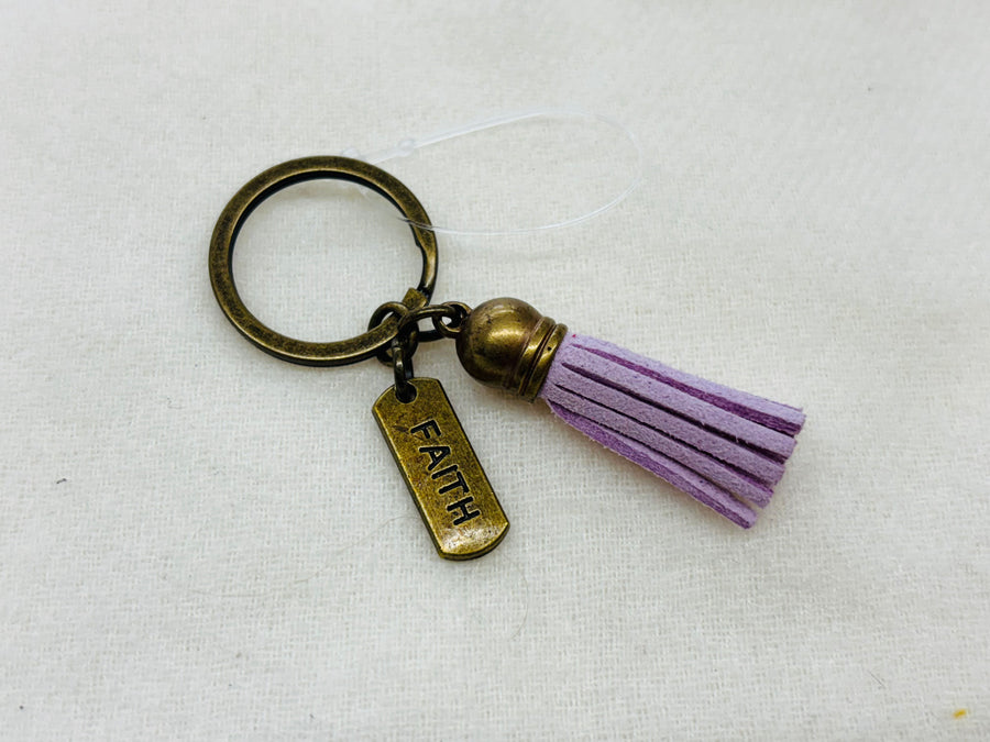 Gold Faith Charm Diffuser Keychain