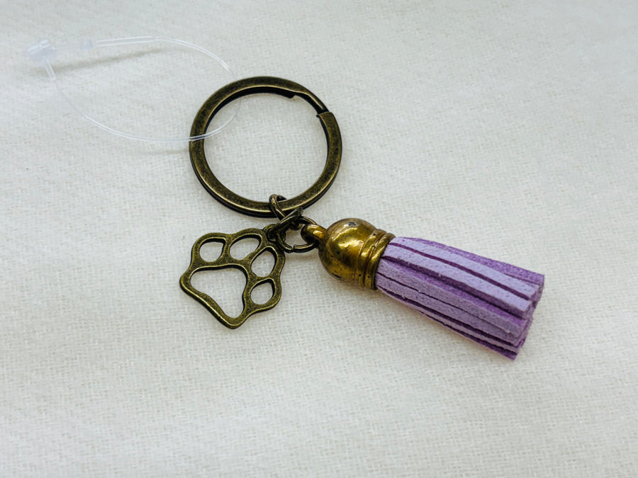 Gold Paw Print Charm Diffuser Keychain