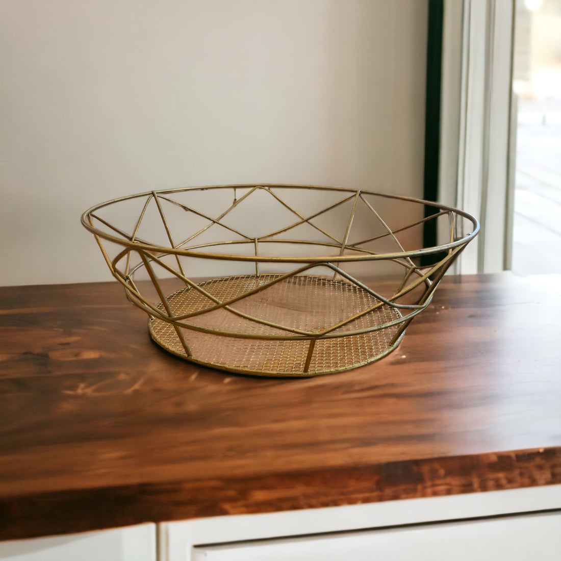 Gold Wire Decorative Basket