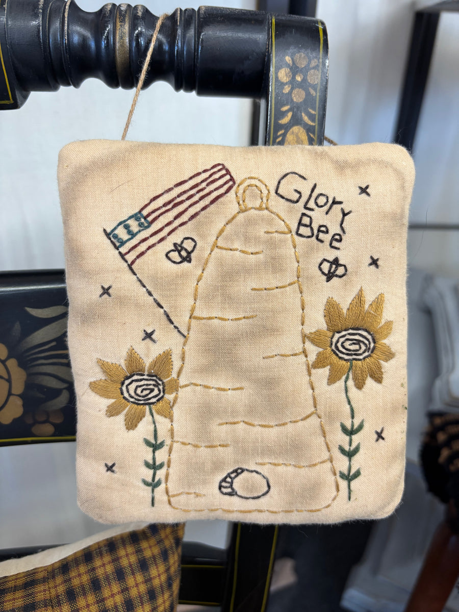 Handmade Glory Bee Hanging Pillow
