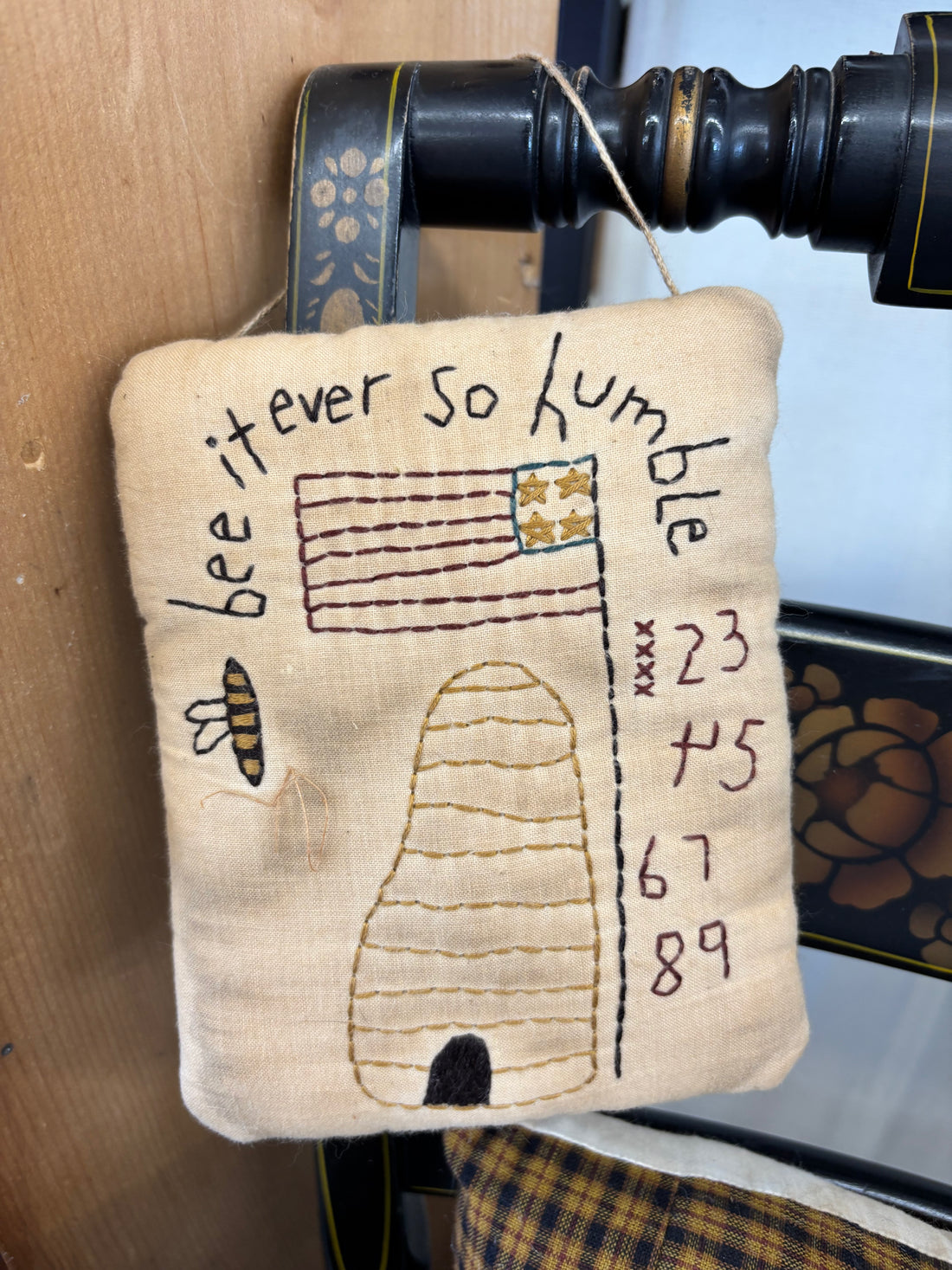 Handmade Bee Humble Hanging Pillow