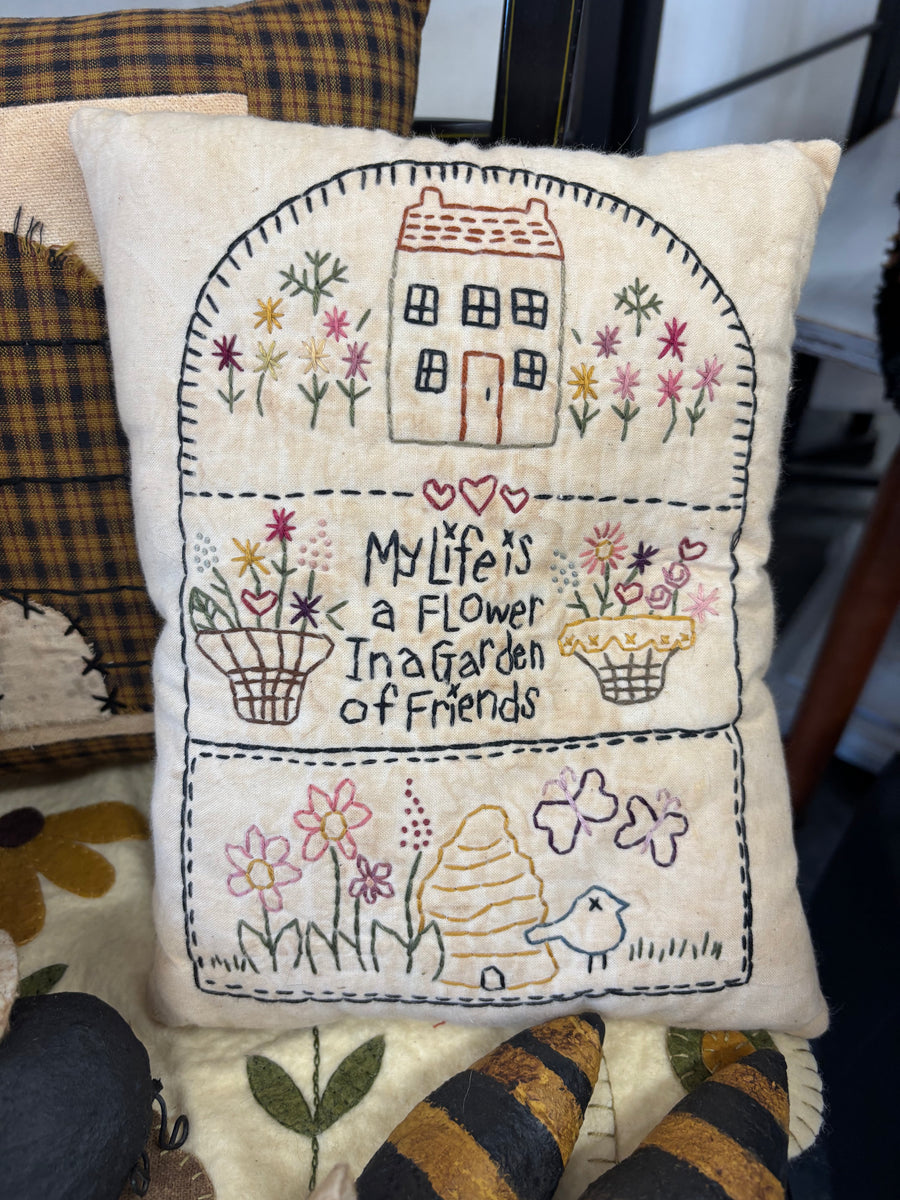 Handmade Garden Of Friends Pillow