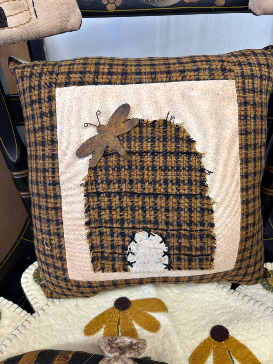 Handmade Beehive Pillow