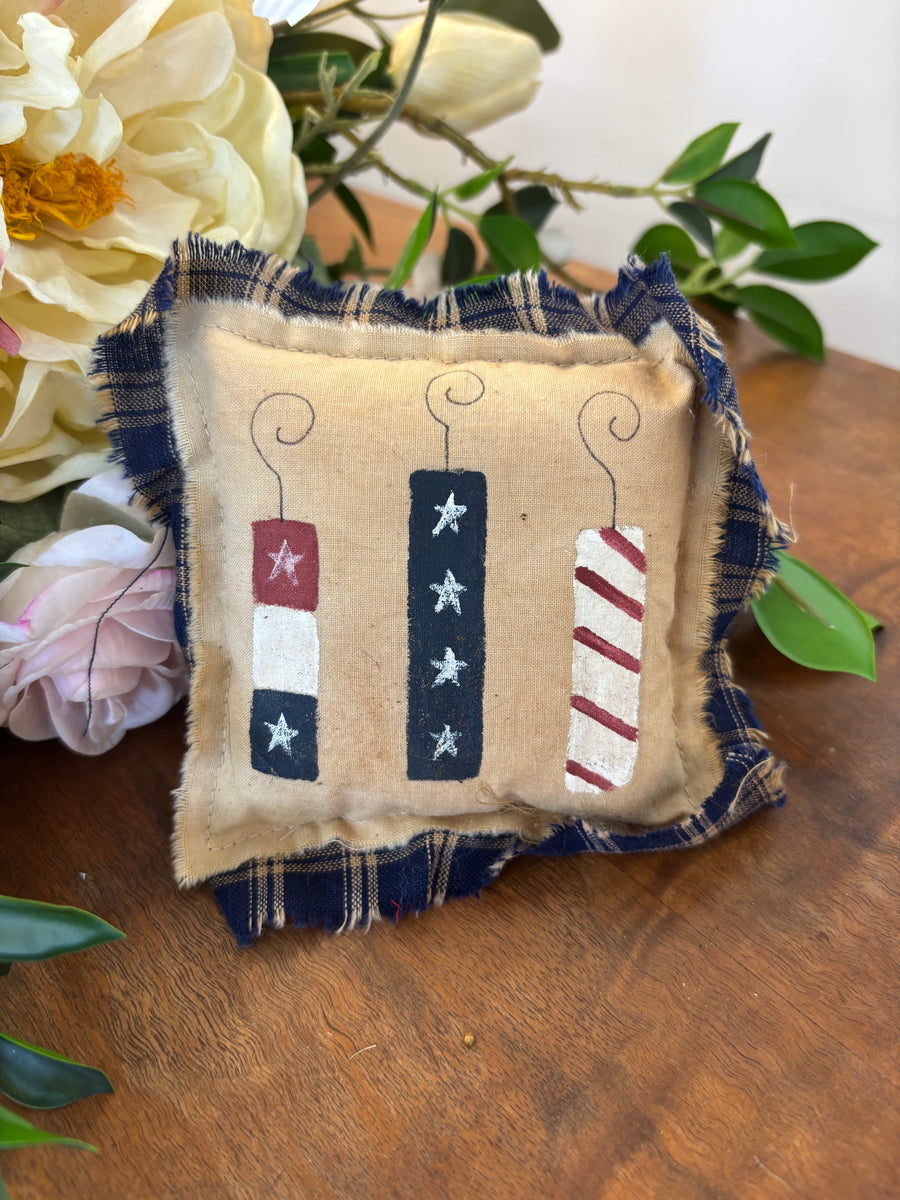 Mini Pillow Decor - Firecrackers