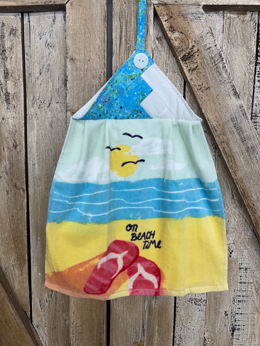 On Beach Time Kitchen Towel