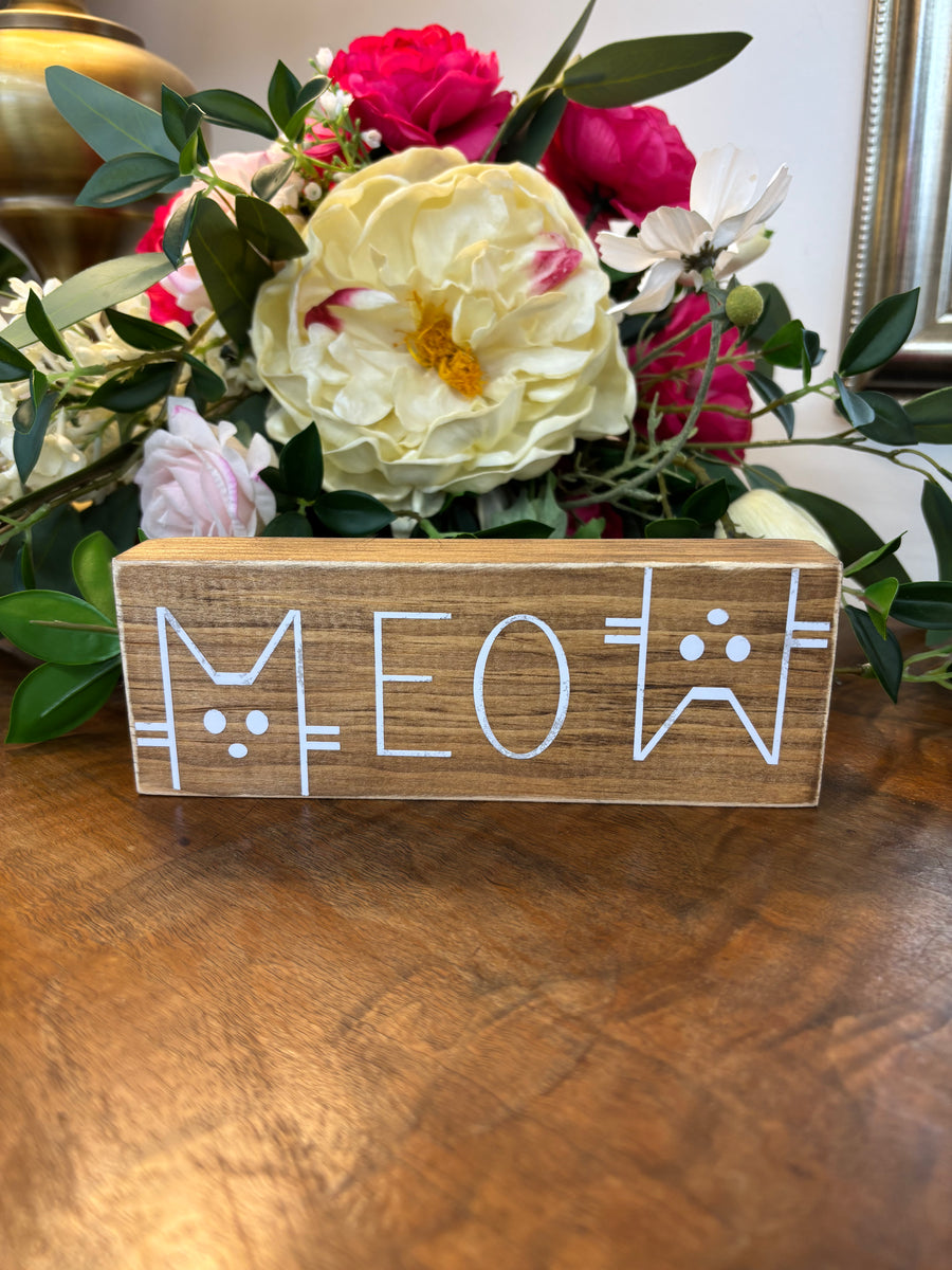 MEOW Block Sign