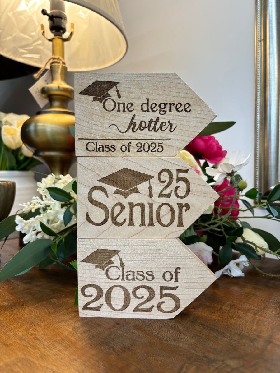 2025 Seniors Wooden Laser Shelf Sitter