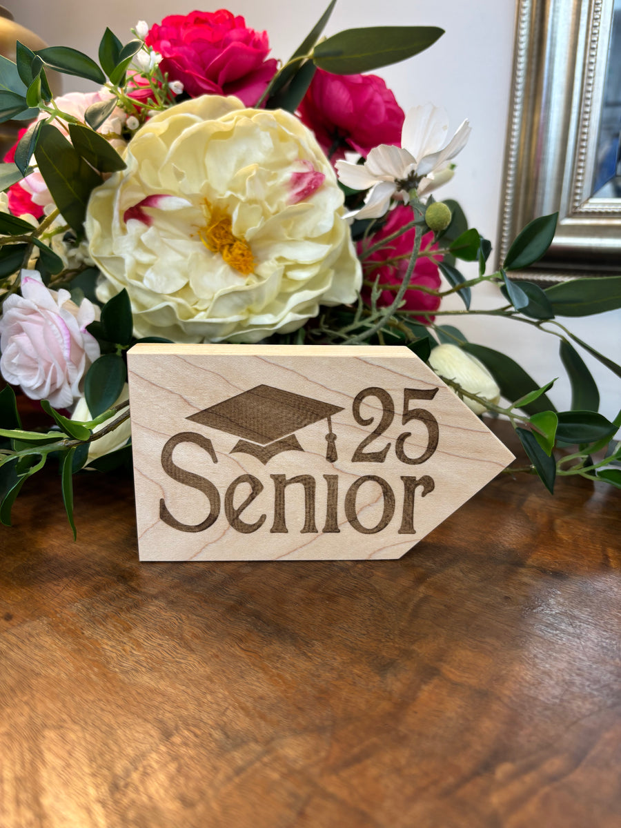 2025 Seniors Wooden Laser Shelf Sitter