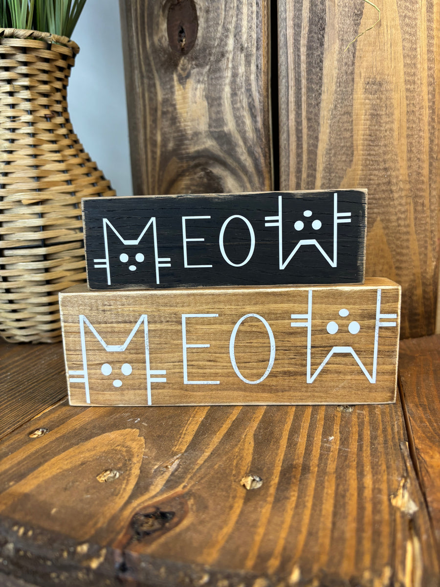 MEOW Block Sign