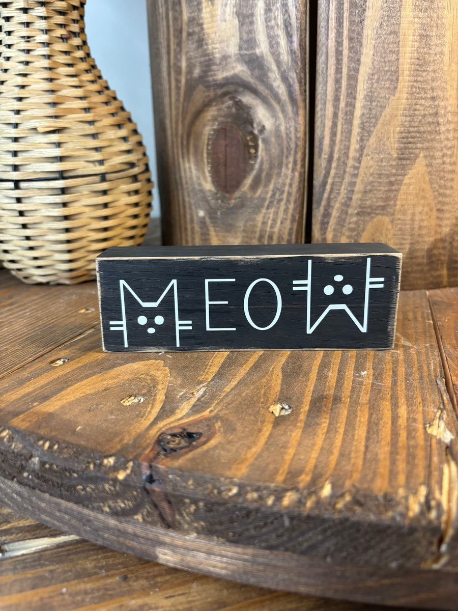 MEOW Block Sign