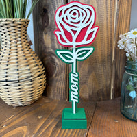 Laser Cut Rose - Mom