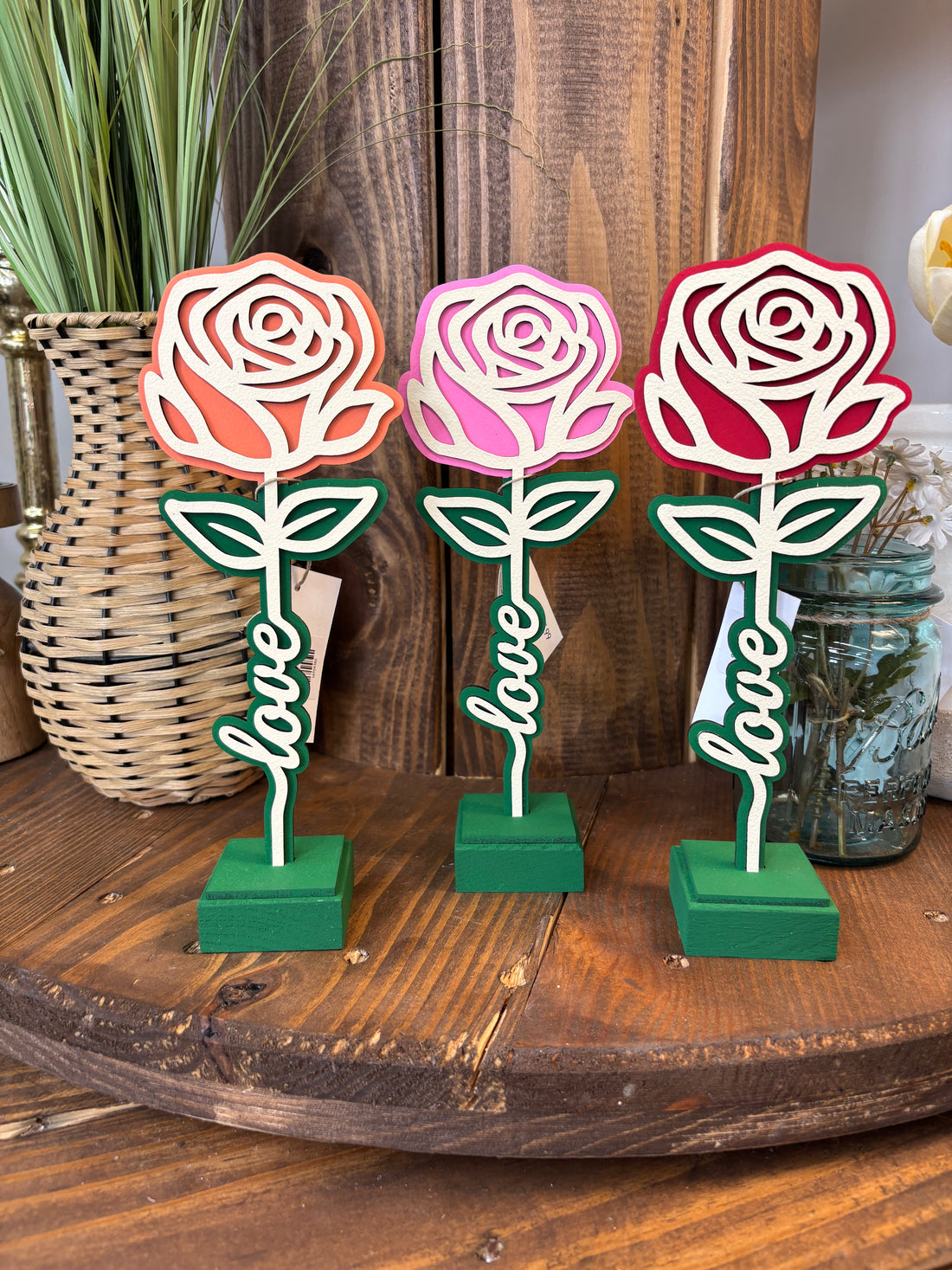 Laser Cut Rose - Love