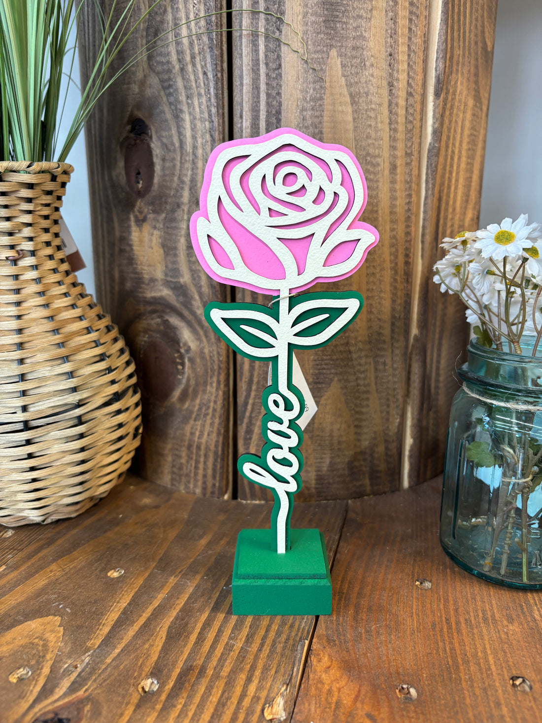Laser Cut Rose - Love