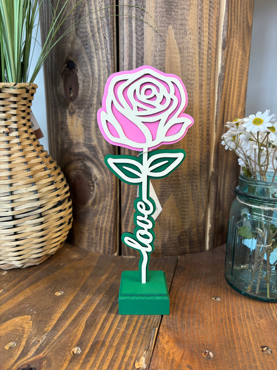 Laser Cut Rose - Love