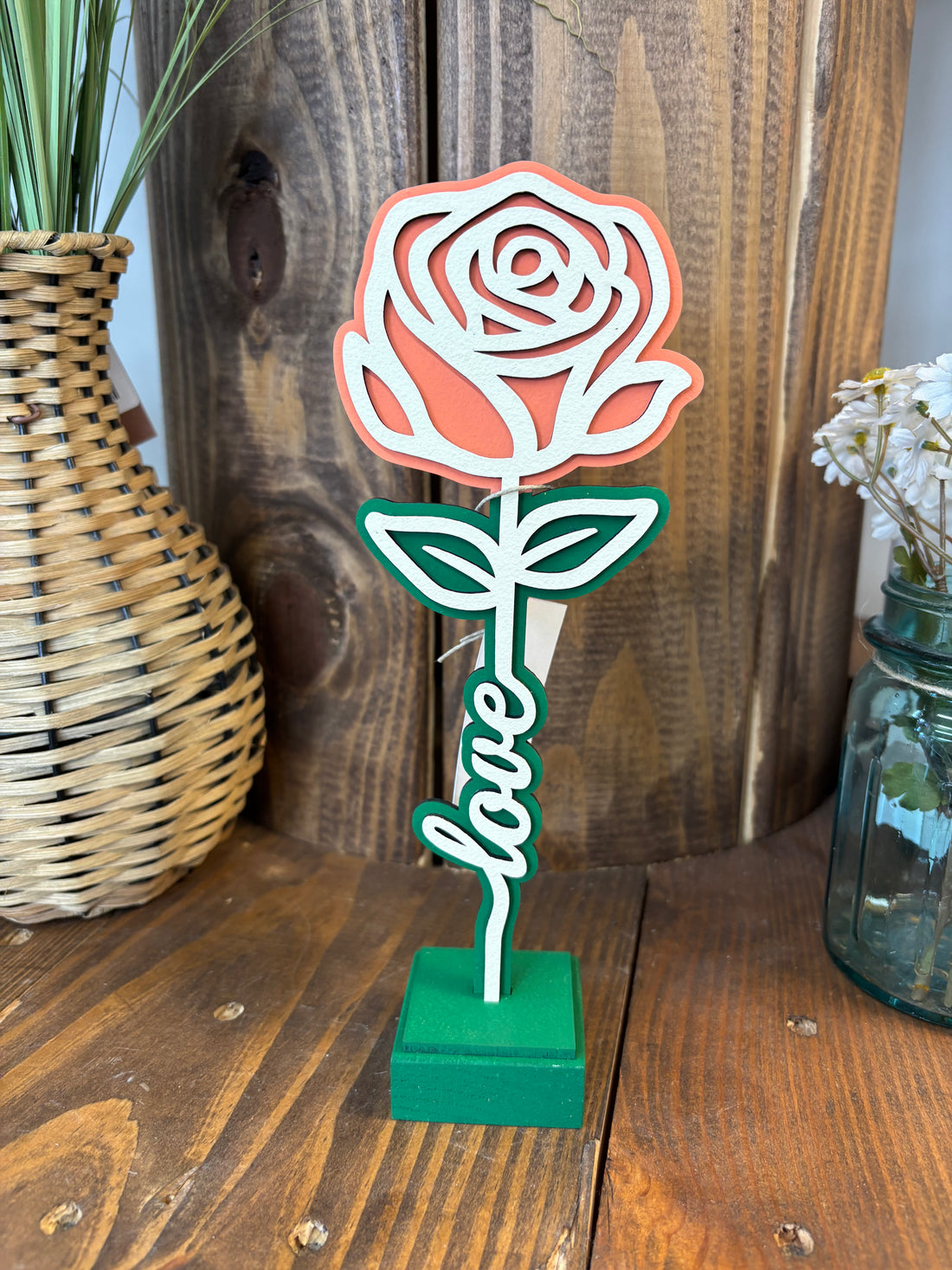 Laser Cut Rose - Love