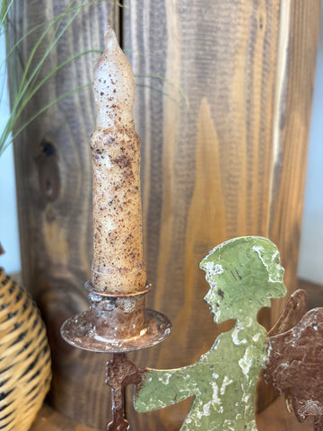 4"Burnt Ivory Taper Candle