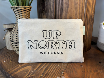 Up North Wisconsin Large Zipper Pouch