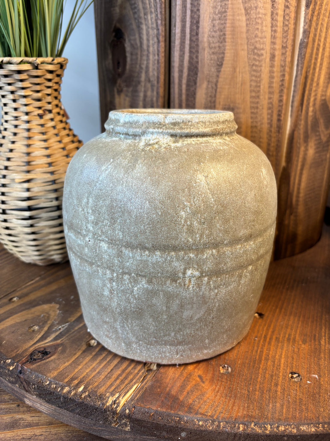 Rustic Green Bouquet Vase