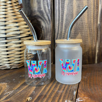 Tie Dye Wisconsin Shot Glass