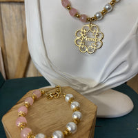 Mama Pink + White Jewelry Set