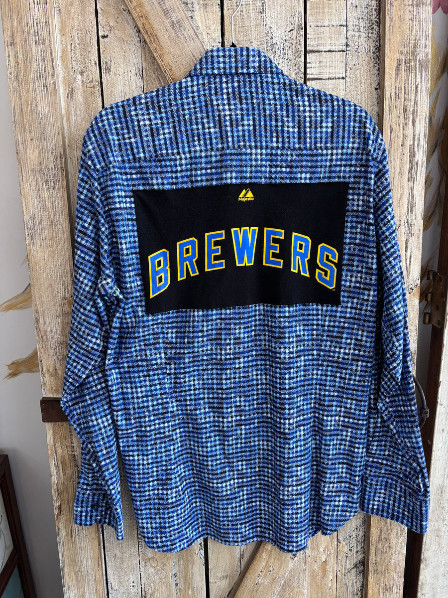 Repurposed Shirt with MKE Baseball Patch