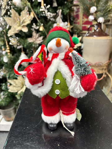 Snowman With Tree + Candy Canes
