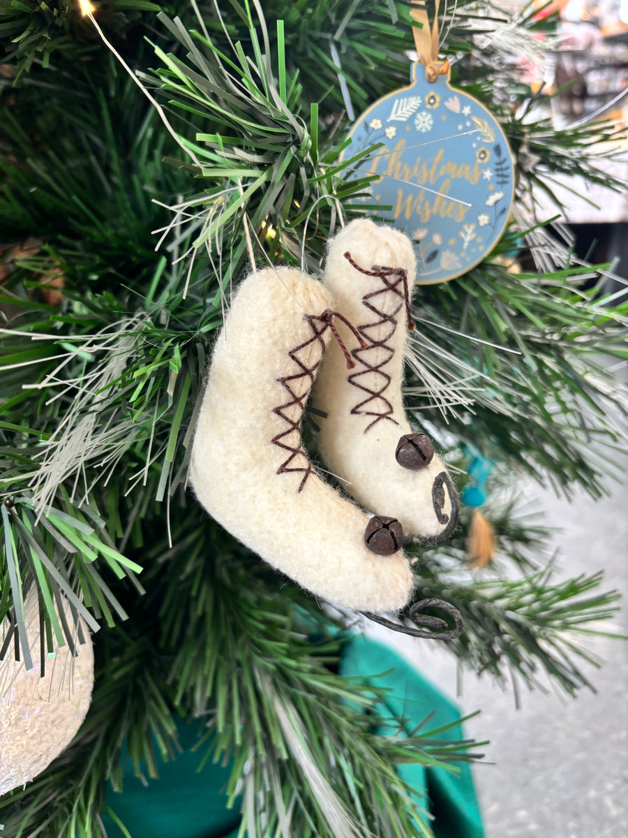 Fabric Ice Skates Ornaments