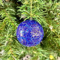 Blue and Gold Christmas Ornament