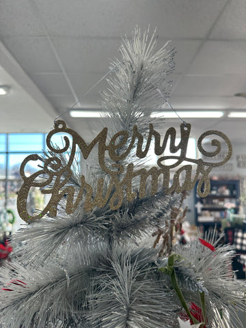 Merry Christmas Glitter Ornament