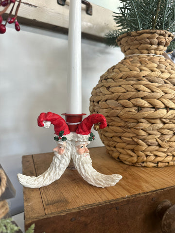 Crescent Moon Santa Trio Candle Holder