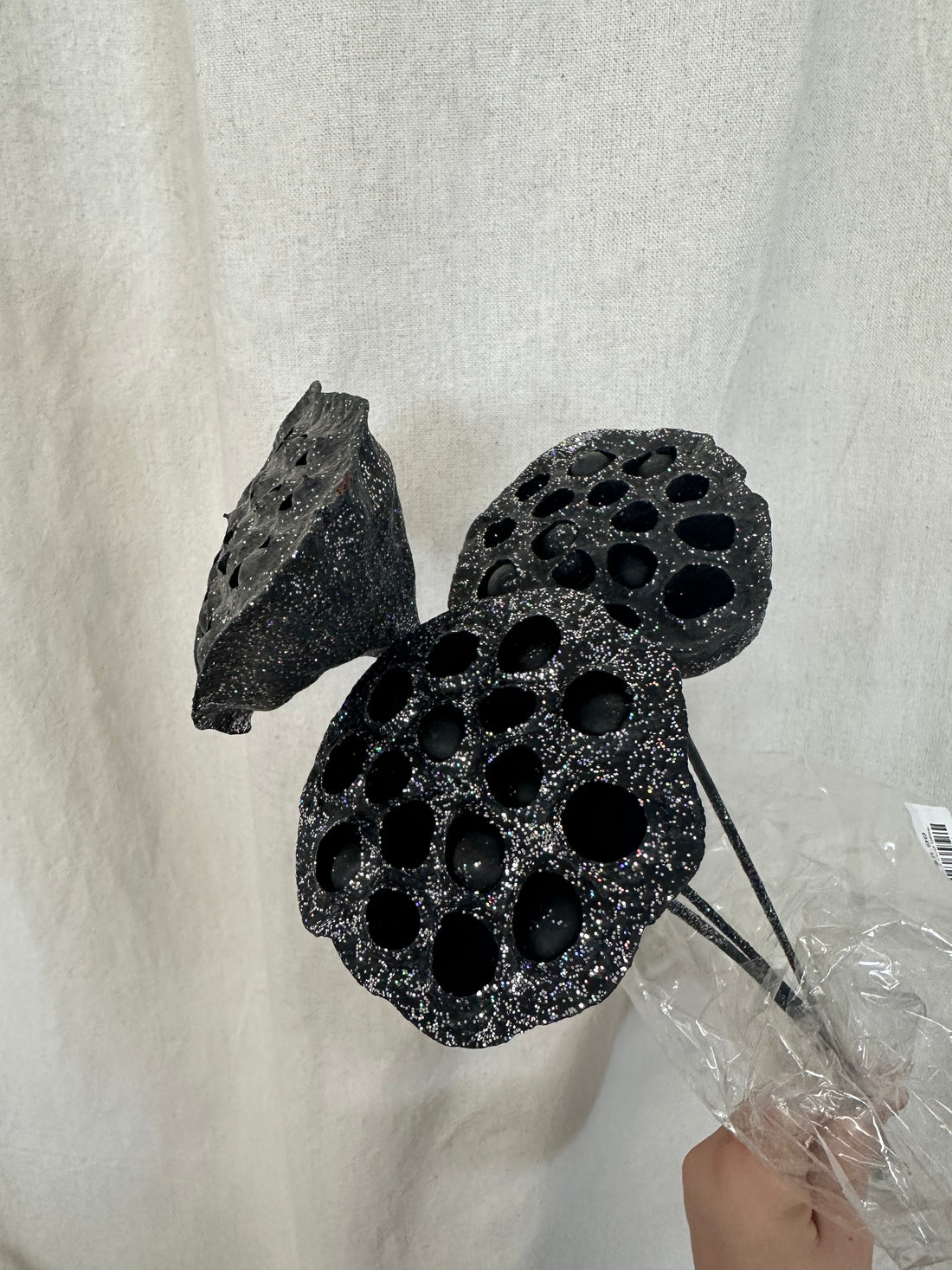 Black Opal Glitter Lotus Pods