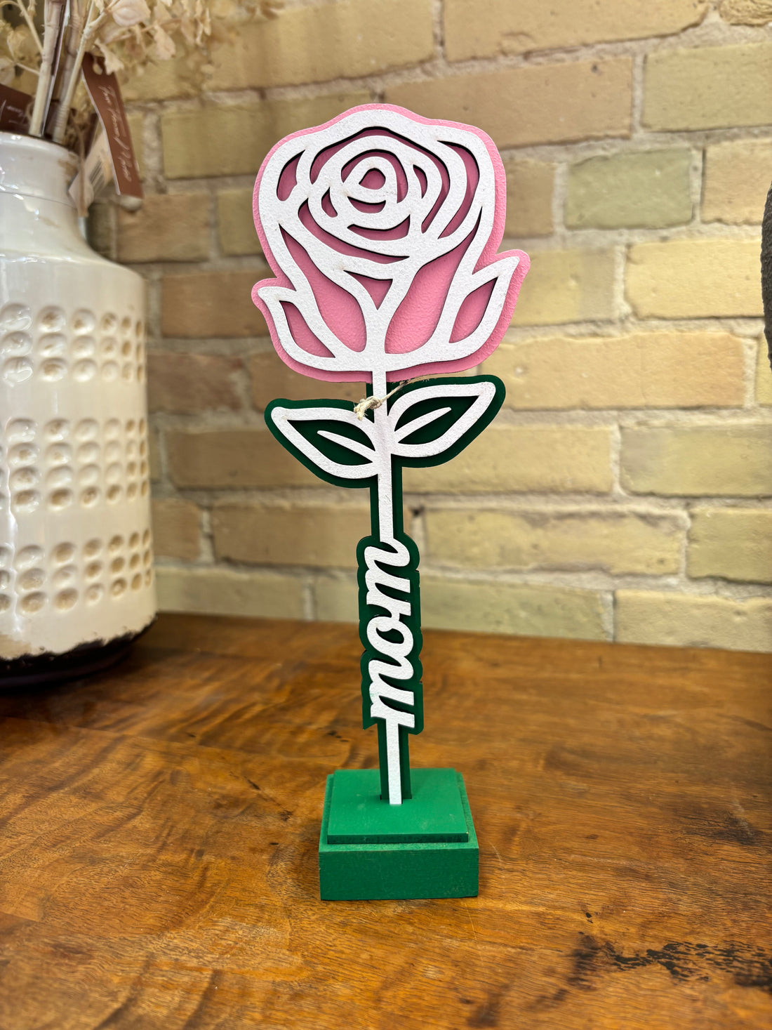 Laser Cut Rose - Mom