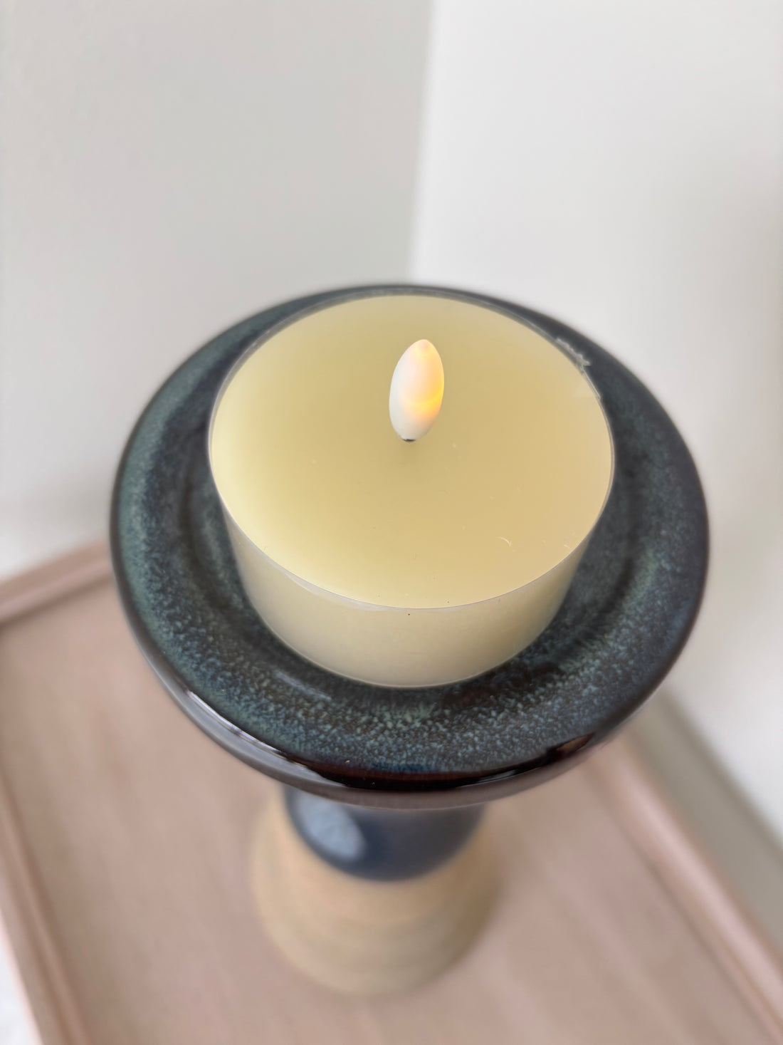 Cream Jumbo Tealight 3D Flame