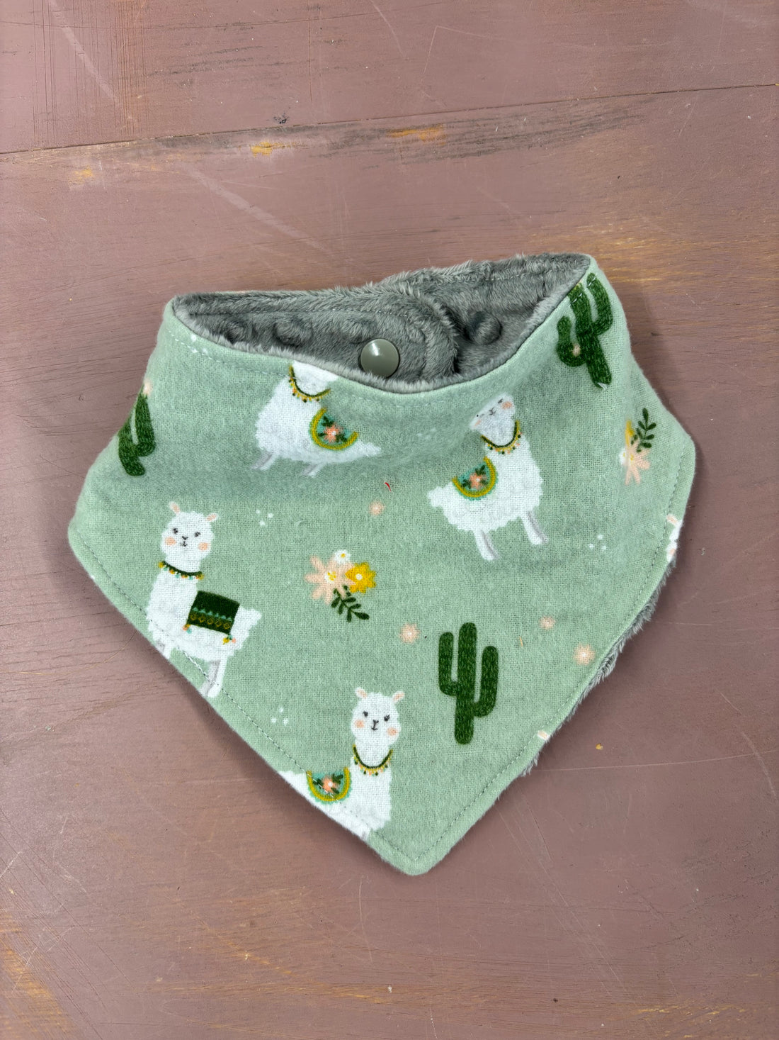 Alpaca + Cacti Baby Bib Bandana
