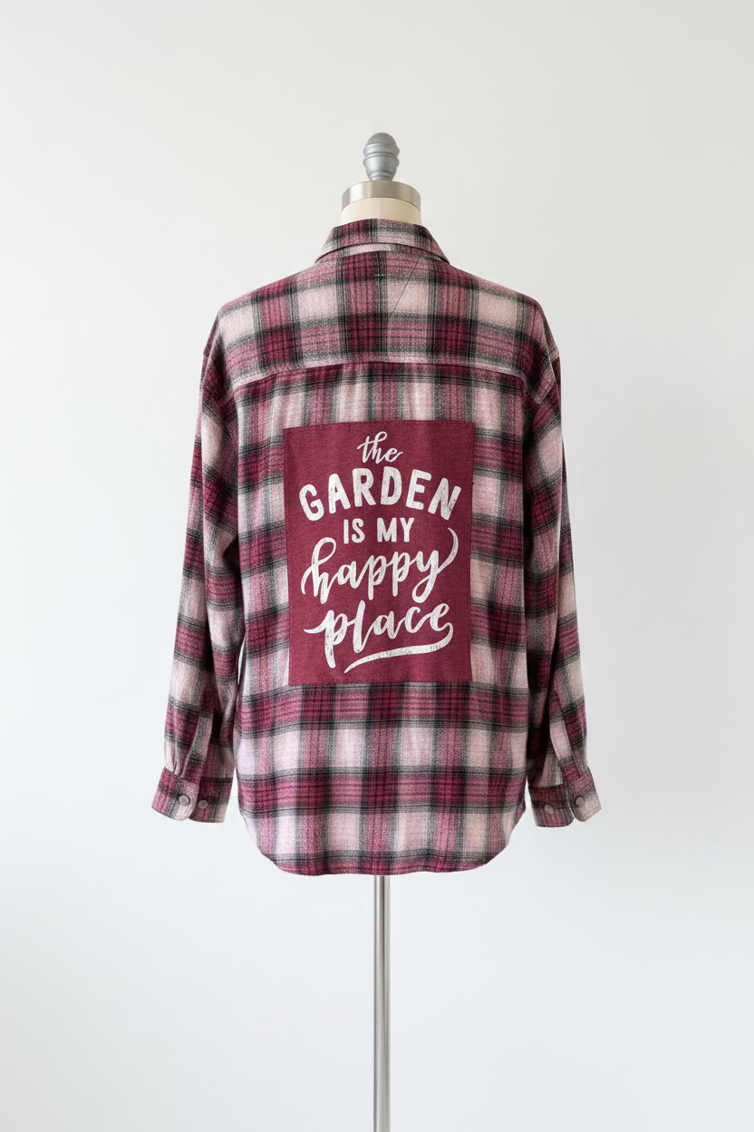 Repurposed Flannel Shirt with The Garden Patch