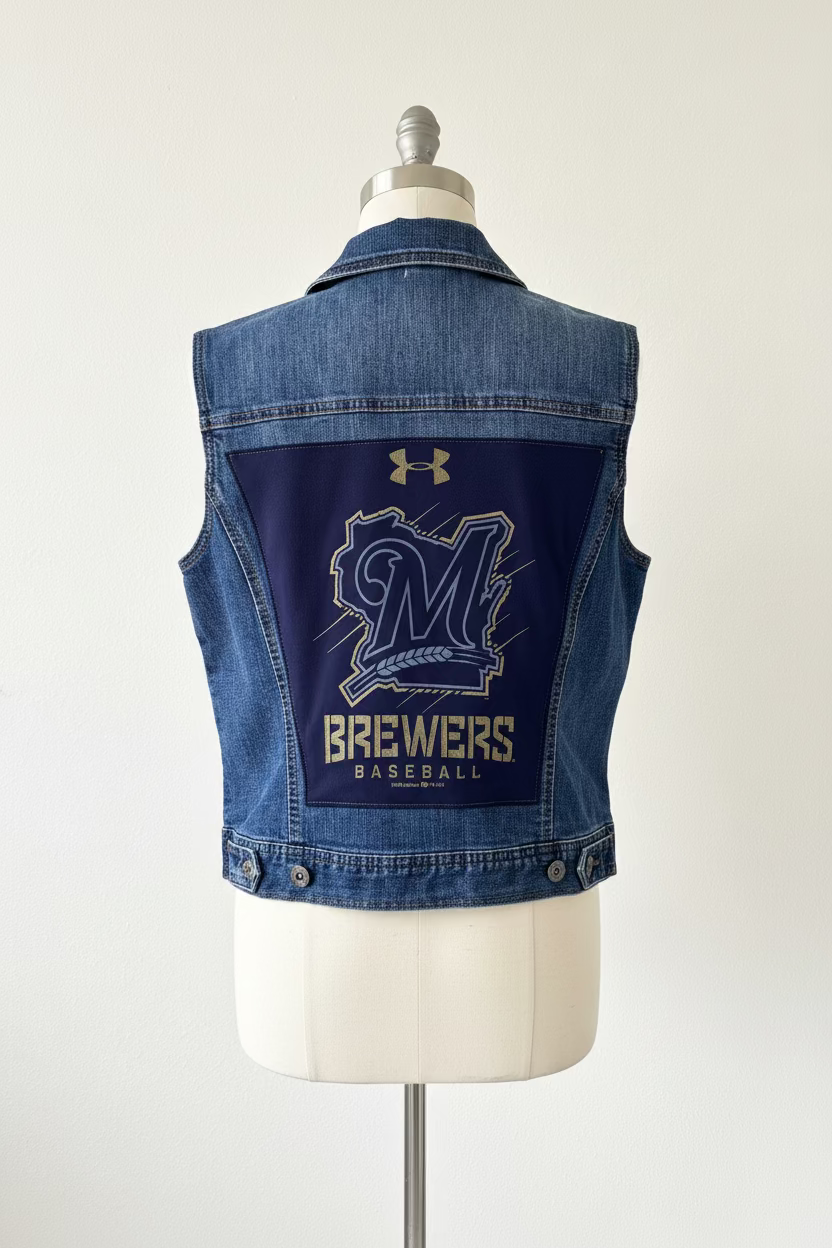 Repurposed Vest with Brewers Patch