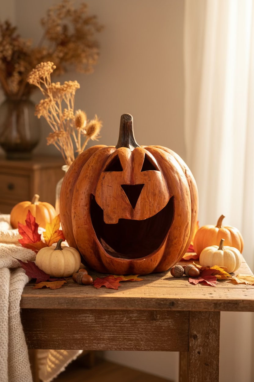 15" Orange Big Mouth Pumpkin