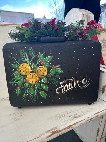 Faith + Bells Decorated Suitcase