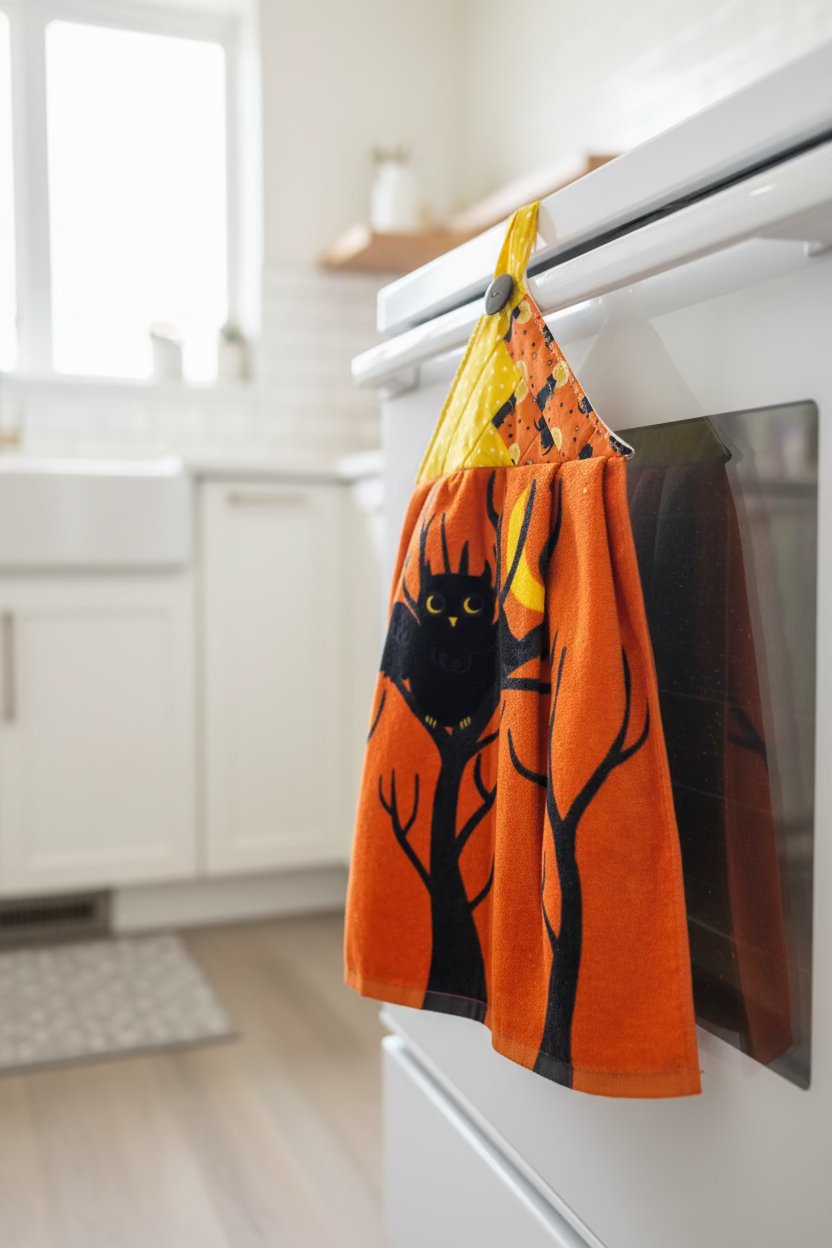 Spooky Owl Kitchen Towel