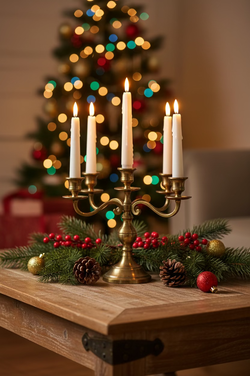 Dripping Wax Taper Candle