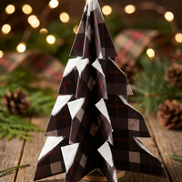 Handcrafted Paper Trees - Plaid