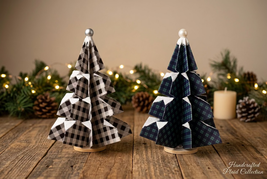 Handcrafted Paper Trees - Buffalo Plaid
