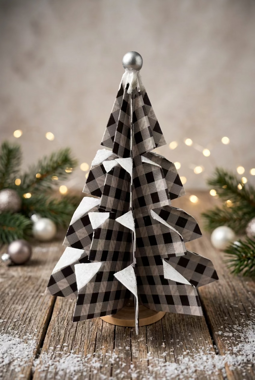 Handcrafted Paper Trees - Buffalo Plaid