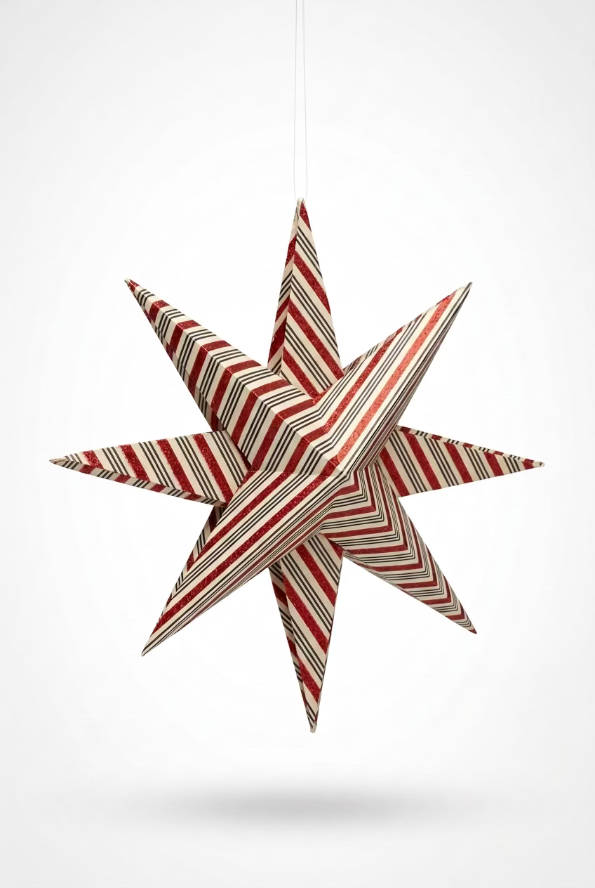 Mini Hanging Stars - Red Stripe