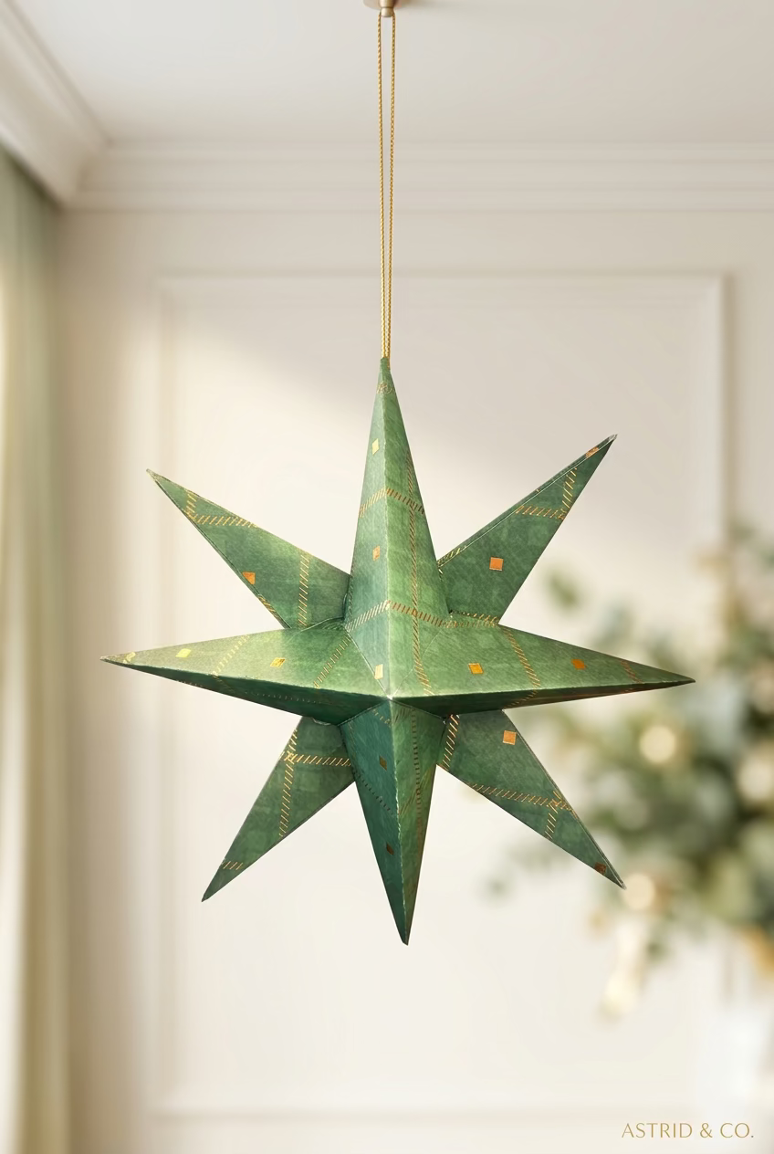 Mini Hanging Stars - Green