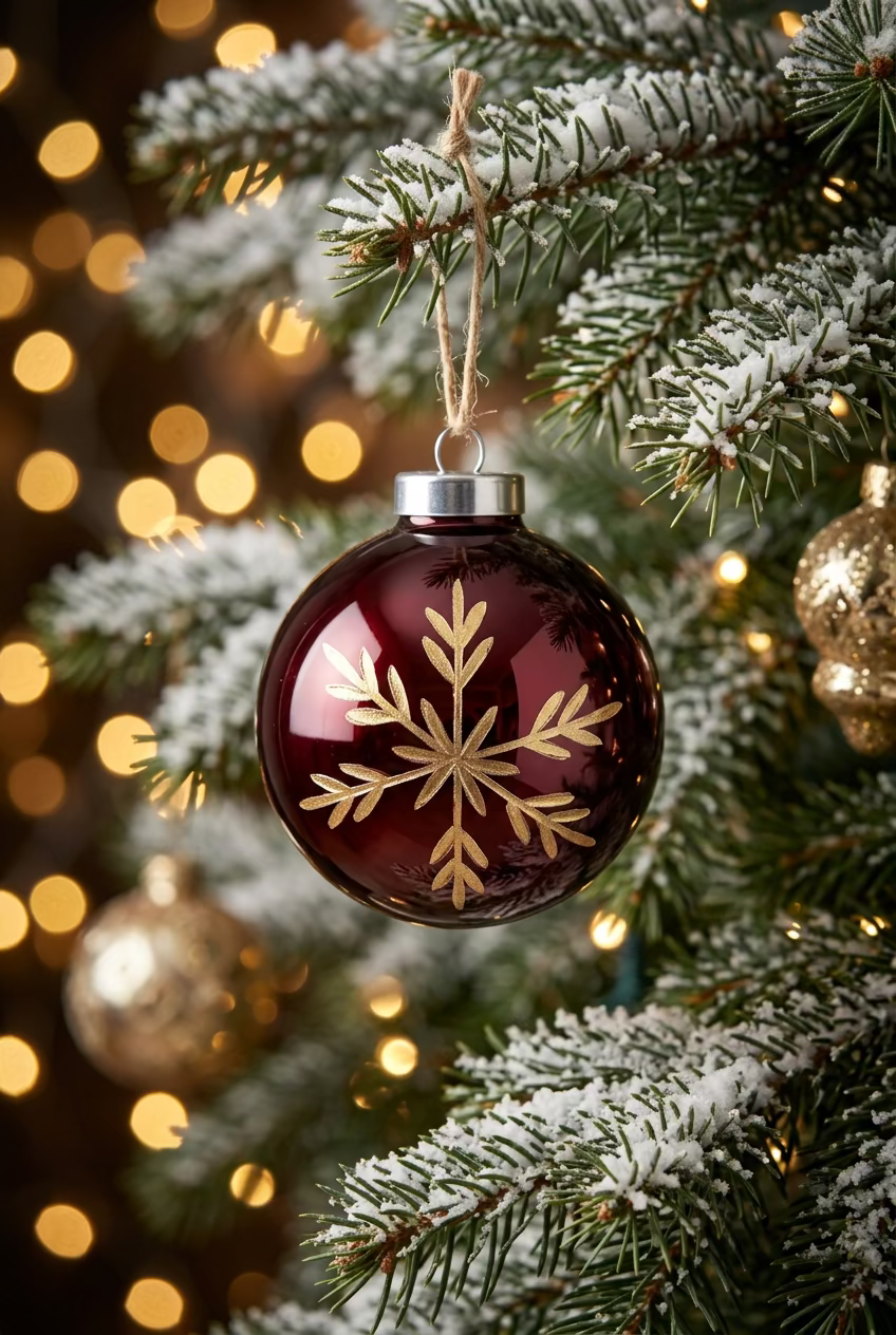 Red Snowflake Ornament